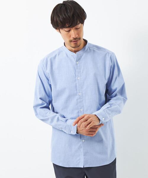 green label relaxing（グリーンレーベルリラクシング）の「【WEB限定】JUSTFIT ビエラ バンドカラー シャツ（シャツ/ブラウス・メンズ・ライトブルー/ライトグレー/ネイビー・L/M/S/XL）」の18枚目の写真