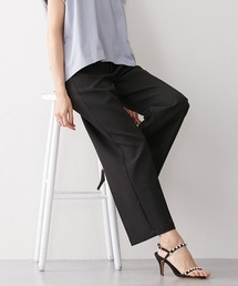 nissen | ラクしてキレイ見え　ワイドカラーパンツ(スラックス)