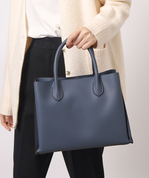 grove(グローブ)の「◆人間工学中仕切り2WAYトート(トートバッグ・レディース・ライトグレー/グレー/ブラック/ブルー/ベージュ系7/ピンク系9/ライトブルー・00)」の1枚目の写真