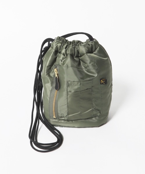 ROOPTOKYO(ループトウキョウ)の「THRIFTY LOOK/スリフティールック MA-1 EFFECT BAG ショルダーバッグ 巾着バッグ(ショルダーバッグ・メンズ・ブラック/オリーブ・FREE)」の12枚目の写真