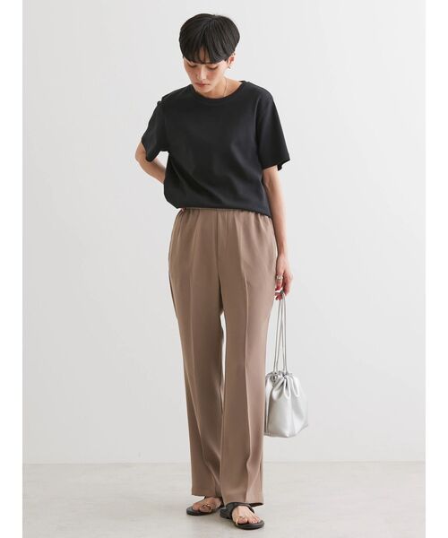 AMERICAN HOLIC（アメリカンホリック）の「美・美・美細見えフレアパンツ（その他パンツ・レディース・モカ/ブラック・XS/S/L/M）」の4枚目の写真