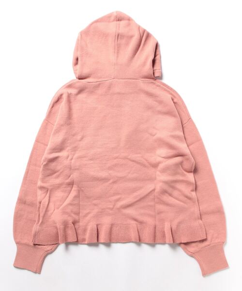 alotta(アロッタ)の「カシミヤタッチ裾フリルニットパーカー(パーカー・レディース・コーラルピンク/ブラック/杢グレー/イエロー・M/L/LL/3L)」の20枚目の写真