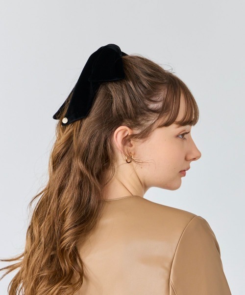 ヘアアクセサリー Chapeau d' O Velour Ribbon D.Clip Chapeau d' O ヘアクリップ Velour Ribbon D.Clip