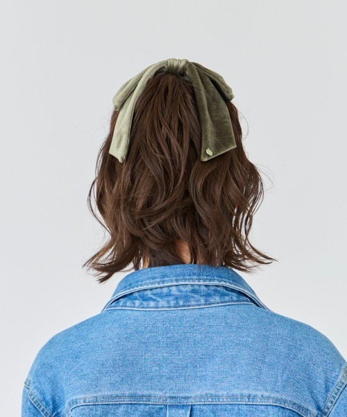 ヘアアクセサリー Chapeau d' O Rose Ribbon Barrette Chapeau d' O Rose Ribbon Barrette | FREE(99) BLACK (01