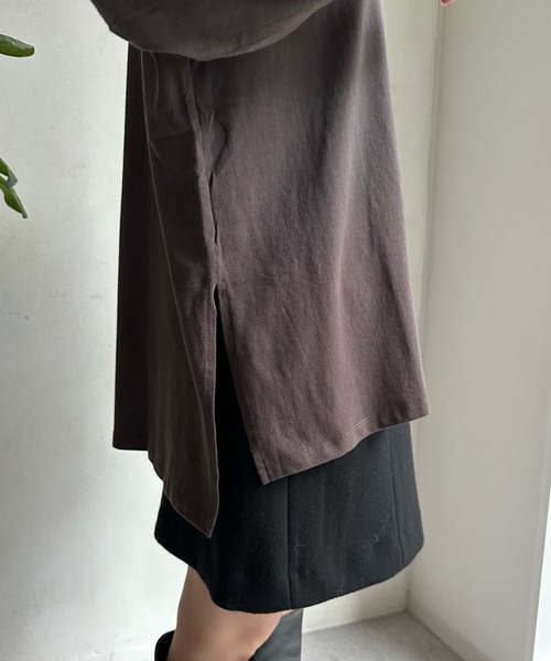 DouDou(ドゥドゥ)の「【WEB限定】 GresilフロッキーロゴロンTEE(Tシャツ/カットソー・レディース・オフホワイト/チャコールグレー・FREE)」の8枚目の写真