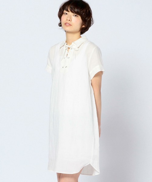 Another Edition(アナザーエディション)の「リネンレースアップチュニック/AEBC LI LACEUP TUNIC◆(ワンピース・レディース・ホワイト/オリーブ/ネイビー・フリー)」の16枚目の写真