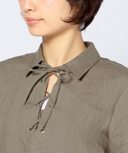 Another Edition(アナザーエディション)の「リネンレースアップチュニック/AEBC LI LACEUP TUNIC◆(ワンピース・レディース・ホワイト/オリーブ/ネイビー・フリー)」の13枚目の写真