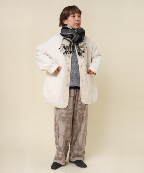 RNA-N（アールエヌエーエヌ）の「E4931 マルチチェックネパールストール（ストール/ショール・レディース・オレンジ系その他/ブラック×ホワイト/ベージュ/グリーン系その他/ブルー系その他・FREE）」の17枚目の写真