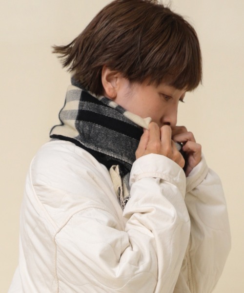 RNA-N（アールエヌエーエヌ）の「E4931 マルチチェックネパールストール（ストール/ショール・レディース・オレンジ系その他/ブラック×ホワイト/ベージュ/グリーン系その他/ブルー系その他・FREE）」の16枚目の写真