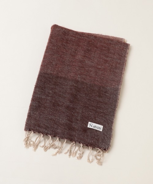 RNA-N（アールエヌエーエヌ）の「E4931 マルチチェックネパールストール（ストール/ショール・レディース・オレンジ系その他/ブラック×ホワイト/ベージュ/グリーン系その他/ブルー系その他・FREE）」の13枚目の写真