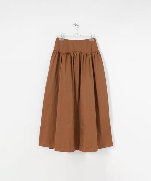 LAATO(ラート)の「GATHER FLARE SKIRT(スカート・レディース・ブラック/ブラウン・FREE)」の1枚目の写真
