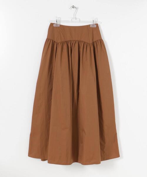 LAATO(ラート)の「GATHER FLARE SKIRT(スカート・レディース・ブラック/ブラウン・FREE)」の3枚目の写真