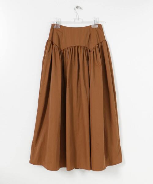 LAATO(ラート)の「GATHER FLARE SKIRT(スカート・レディース・ブラック/ブラウン・FREE)」の5枚目の写真
