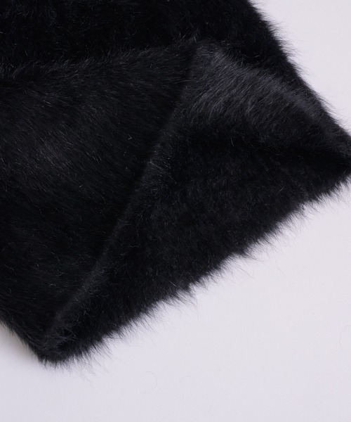 LA BELLE ETUDE（ラベルエチュード）の「アンゴラニットキャップ（ニットキャップ/ビーニー・レディース・グレー/ブラック・FREE）」の14枚目の写真