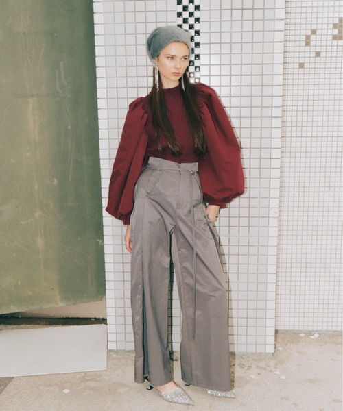 LA BELLE ETUDE（ラベルエチュード）の「アンゴラニットキャップ（ニットキャップ/ビーニー・レディース・グレー/ブラック・FREE）」の6枚目の写真