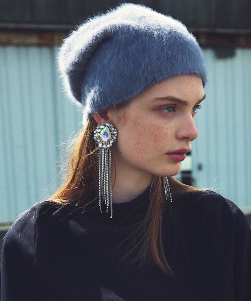 LA BELLE ETUDE（ラベルエチュード）の「アンゴラニットキャップ（ニットキャップ/ビーニー・レディース・グレー/ブラック・FREE）」の19枚目の写真