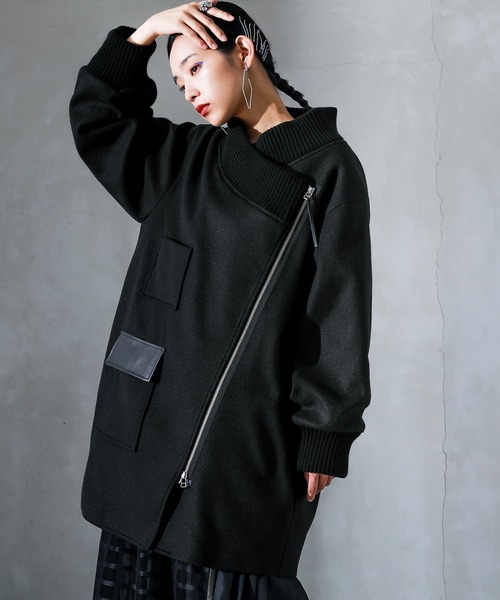 アシメZIPコクーンコート』（ダウンジャケット/コート）｜kOhAKU