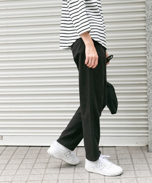 FORK&SPOON（フォークアンドスプーン）の「『防シワ』『イージーケア』FORK&SPOON　ideal stretchコットンパンツ（その他パンツ・レディース・ベージュ/ブラック・1/2）」の16枚目の写真