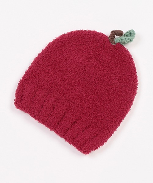 petit main（プティマイン）の「フルーツマシュマロワッチ（ニットキャップ/ビーニー・キッズ・ライトピンク/レッド/イエロー・48cm/46cm）」の3枚目の写真