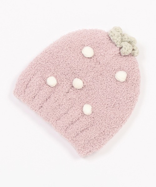 petit main（プティマイン）の「フルーツマシュマロワッチ（ニットキャップ/ビーニー・キッズ・ライトピンク/レッド/イエロー・48cm/46cm）」の10枚目の写真