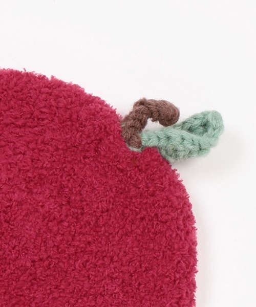 petit main（プティマイン）の「フルーツマシュマロワッチ（ニットキャップ/ビーニー・キッズ・ライトピンク/レッド/イエロー・48cm/46cm）」の9枚目の写真