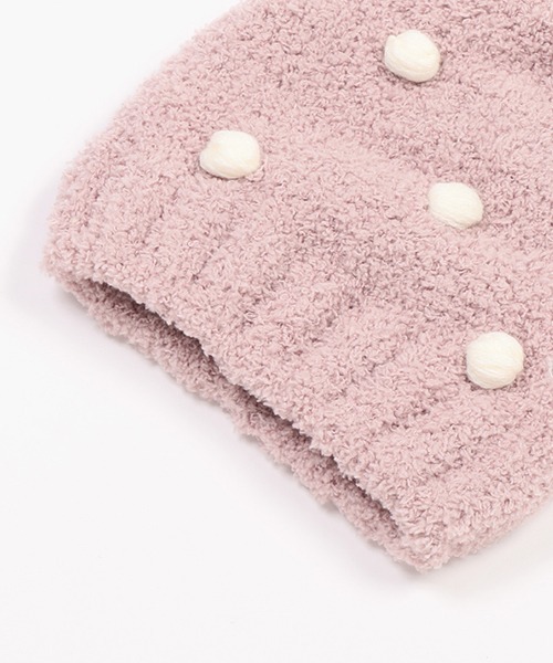 petit main（プティマイン）の「フルーツマシュマロワッチ（ニットキャップ/ビーニー・キッズ・ライトピンク/レッド/イエロー・48cm/46cm）」の6枚目の写真