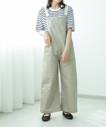 【リンクコーデ】【ママサイズ】ツイルサロペット