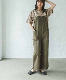 【リンクコーデ】【ママサイズ】ツイルサロペット