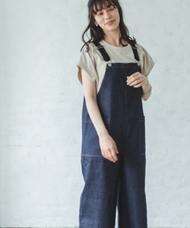【リンクコーデ】【ママサイズ】ツイルサロペット