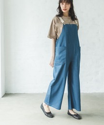 【リンクコーデ】【ママサイズ】ツイルサロペット