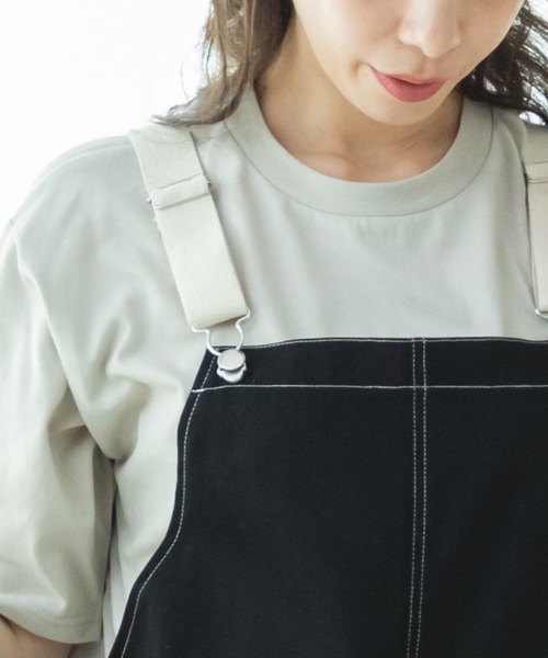 pairmanon(ペアマノン)の「【リンクコーデ】【ママサイズ】ツイルサロペット(サロペット/オーバーオール・レディース・ブルー/インディゴブルー/カーキ/ラベンダー/ホワイト系その他/ベージュ系その他/ブラック系その他・FREE)」の19枚目の写真