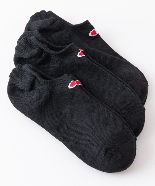 Champion（チャンピオン）の「【CHAMPION/チャンピオン】ゴースト丈　無地　ソックス　3P　CMSCY502　ワンポイントロゴ　3足組　靴下（ソックス/靴下・メンズ・ブラック/ネイビー/ホワイト・LARGE/MEDIUM）」の3枚目の写真