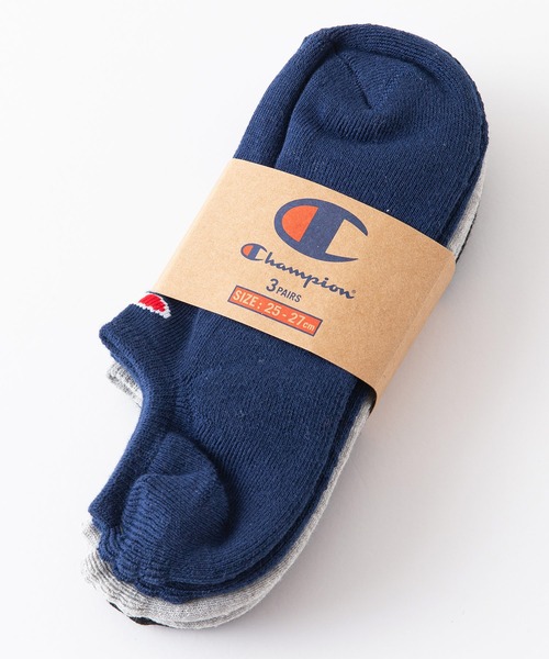 Champion（チャンピオン）の「【CHAMPION/チャンピオン】ゴースト丈　無地　ソックス　3P　CMSCY502　ワンポイントロゴ　3足組　靴下（ソックス/靴下・メンズ・ブラック/ネイビー/ホワイト・LARGE/MEDIUM）」の6枚目の写真