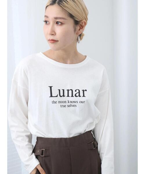 Samansa Mos2 blue（サマンサモスモスブルー）の「ロゴプリントロンT（Tシャツ/カットソー・レディース・チャコールグレー/オフホワイト/グレー・F）」の5枚目の写真