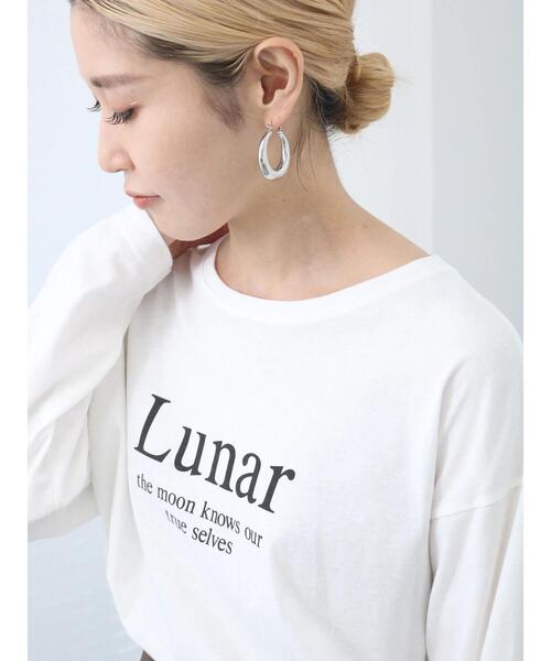 Samansa Mos2 blue（サマンサモスモスブルー）の「ロゴプリントロンT（Tシャツ/カットソー・レディース・チャコールグレー/オフホワイト/グレー・F）」の6枚目の写真