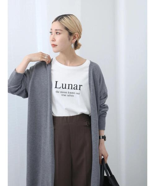 Samansa Mos2 blue（サマンサモスモスブルー）の「ロゴプリントロンT（Tシャツ/カットソー・レディース・チャコールグレー/オフホワイト/グレー・F）」の7枚目の写真