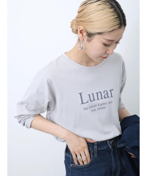 Samansa Mos2 blue（サマンサモスモスブルー）の「ロゴプリントロンT（Tシャツ/カットソー・レディース・チャコールグレー/オフホワイト/グレー・F）」の11枚目の写真