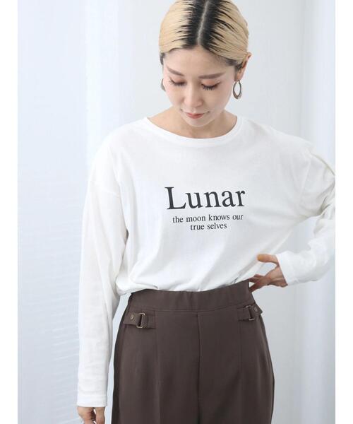 Samansa Mos2 blue（サマンサモスモスブルー）の「ロゴプリントロンT（Tシャツ/カットソー・レディース・チャコールグレー/オフホワイト/グレー・F）」の16枚目の写真