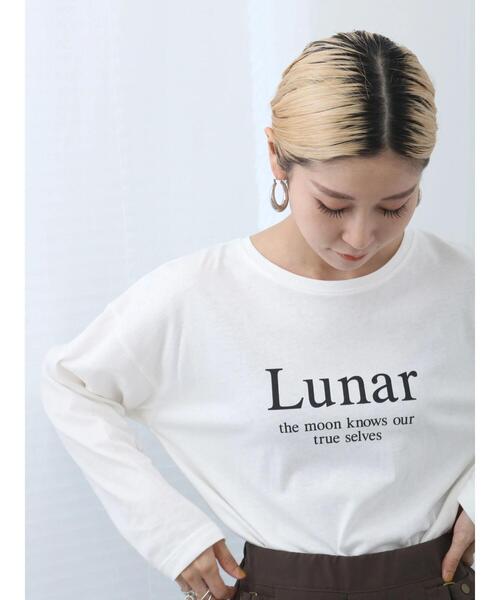 Samansa Mos2 blue（サマンサモスモスブルー）の「ロゴプリントロンT（Tシャツ/カットソー・レディース・チャコールグレー/オフホワイト/グレー・F）」の17枚目の写真