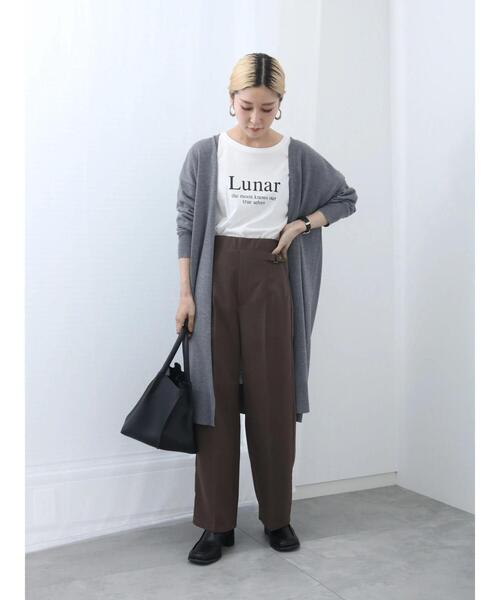 Samansa Mos2 blue（サマンサモスモスブルー）の「ロゴプリントロンT（Tシャツ/カットソー・レディース・チャコールグレー/オフホワイト/グレー・F）」の18枚目の写真