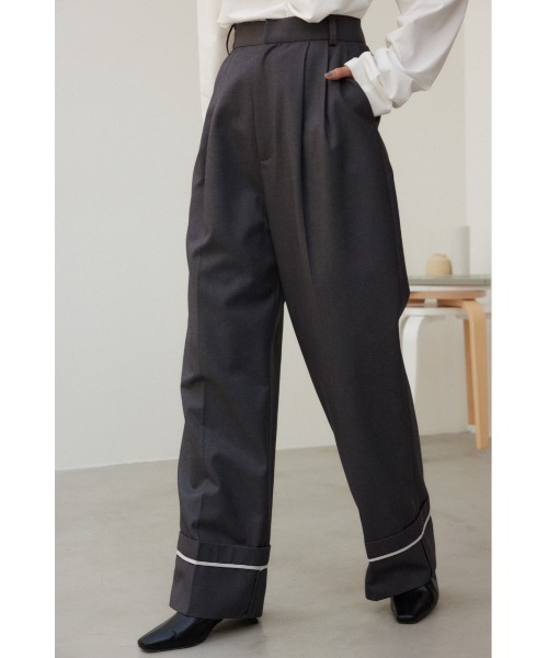 crie conforto(クリーコンフォルト)の「裾リターンワイドパンツ(その他パンツ・レディース・ベージュ/グレー/ブラウン・MEDIUM/SMALL)」の16枚目の写真