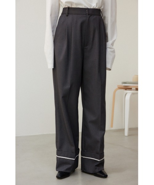 crie conforto(クリーコンフォルト)の「裾リターンワイドパンツ(その他パンツ・レディース・ベージュ/グレー/ブラウン・MEDIUM/SMALL)」の18枚目の写真