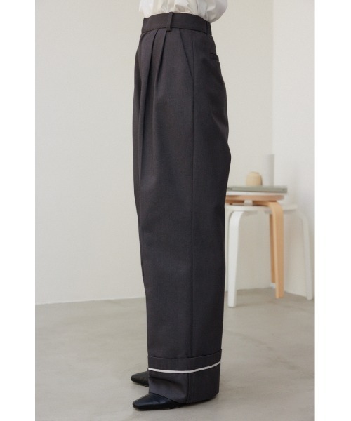 crie conforto(クリーコンフォルト)の「裾リターンワイドパンツ(その他パンツ・レディース・ベージュ/グレー/ブラウン・MEDIUM/SMALL)」の19枚目の写真