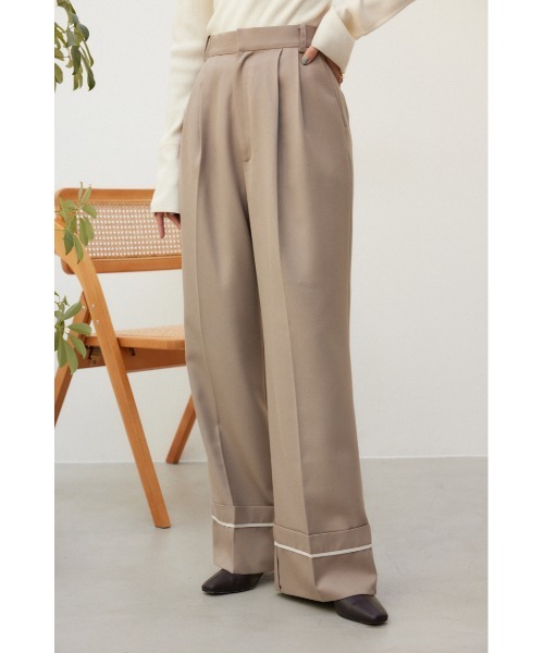 crie conforto（クリーコンフォルト）の「裾リターンワイドパンツ