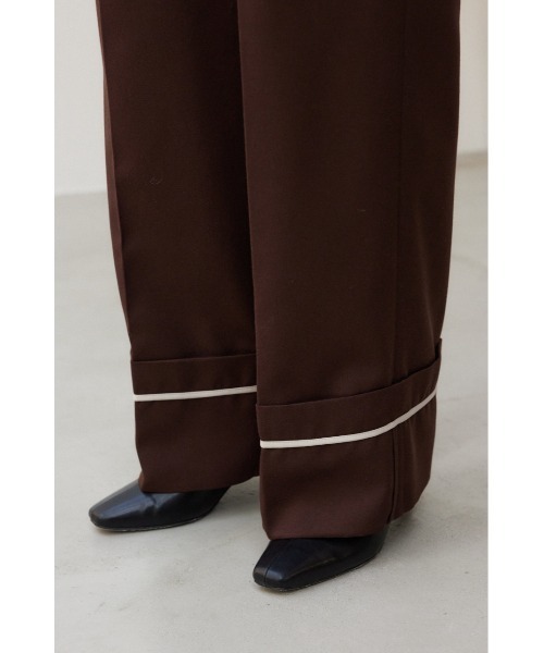 crie conforto(クリーコンフォルト)の「裾リターンワイドパンツ(その他パンツ・レディース・ベージュ/グレー/ブラウン・MEDIUM/SMALL)」の7枚目の写真