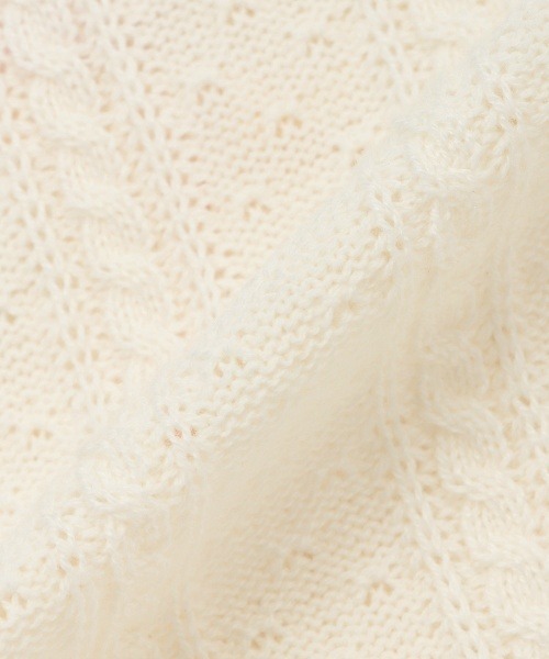 もも　メゾピアノ　ボレロ 楽天市場】メゾピアノ(mezzo piano)レースニットボレロ