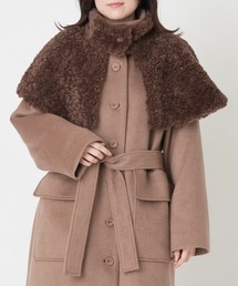 A de a.v.v | ファーケープ付きウールロングコート(ステンカラーコート)