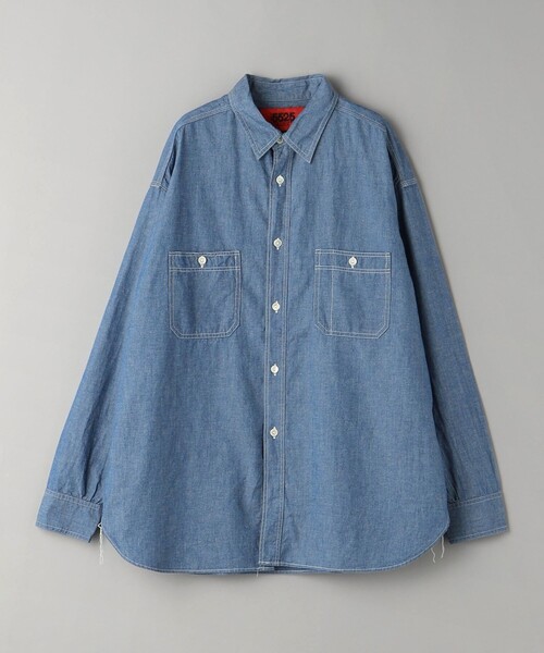 5525Gallery(ゴーゴーニーゴーギャラリー)の「【別注】 <5525gallery> AMEKAJI シャンブレー シャツ(シャツ/ブラウス・メンズ・ライトブルー・M/L/XL)」の1枚目の写真