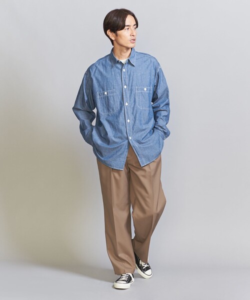 5525Gallery(ゴーゴーニーゴーギャラリー)の「【別注】 <5525gallery> AMEKAJI シャンブレー シャツ(シャツ/ブラウス・メンズ・ライトブルー・M/L/XL)」の5枚目の写真