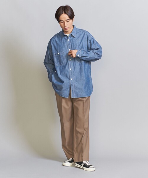 5525Gallery(ゴーゴーニーゴーギャラリー)の「【別注】 <5525gallery> AMEKAJI シャンブレー シャツ(シャツ/ブラウス・メンズ・ライトブルー・M/L/XL)」の6枚目の写真